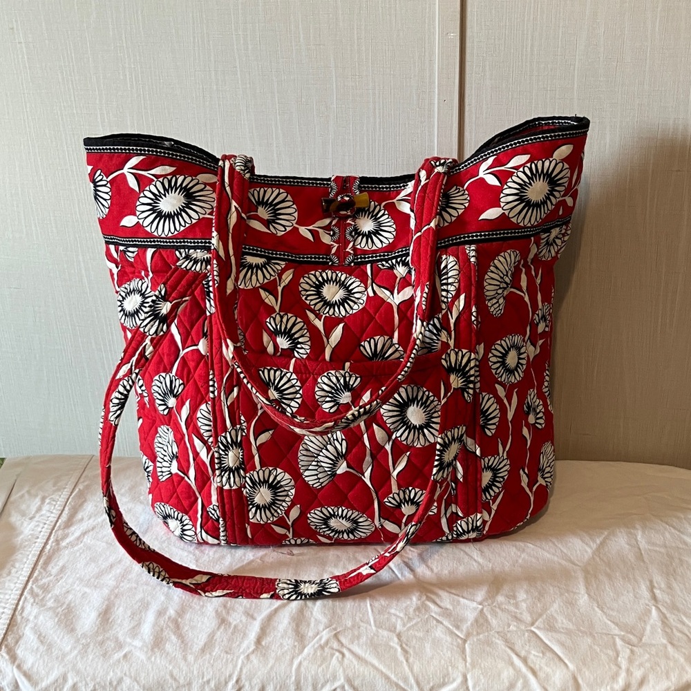 Vera Bradley Red and White Floral Tote